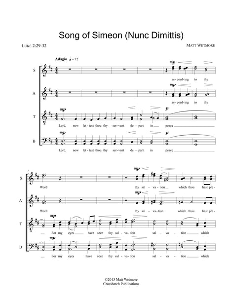 Song of Simeon (Nunc Dimittis)